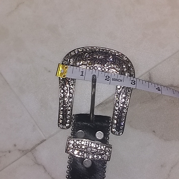 Heavily rhinestone designer belt.
